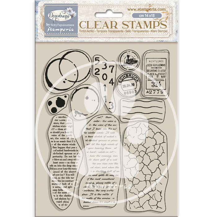 WTK208 Clear Stamp 14 x 18 Dewdrops Mixed Backgrounds