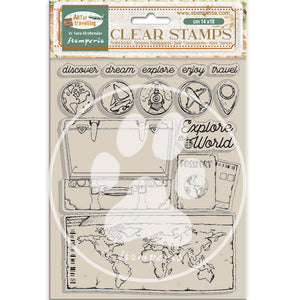 WTK209 Clear Stamp 14 x 18 Art of Travelling