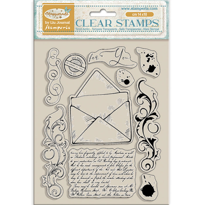 WTK210 Clear Stamp 14 x 18 Masquerade Letter