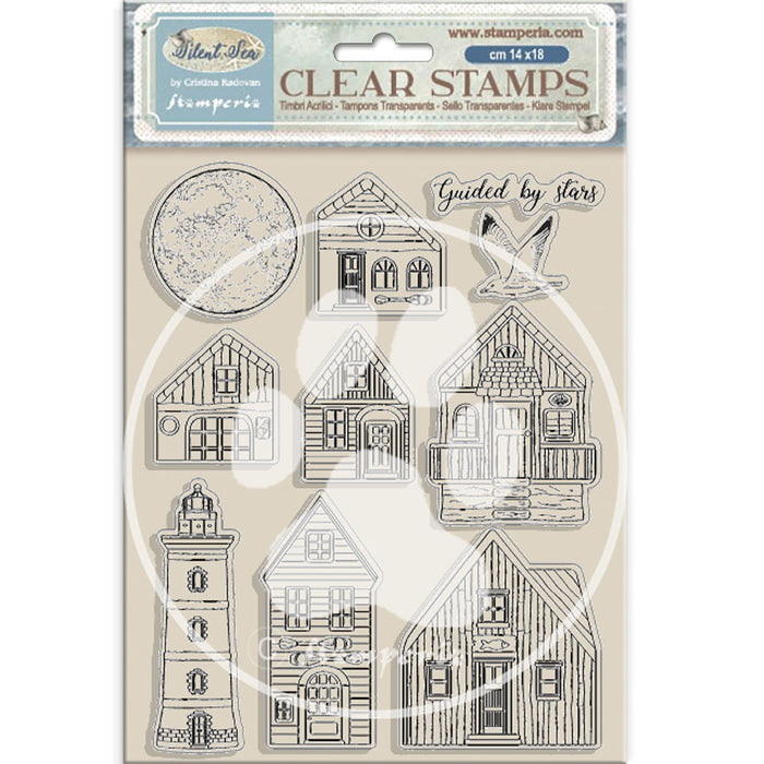 WTK218 Clear Stamp 14 x 18 Silent Sea Landscape
