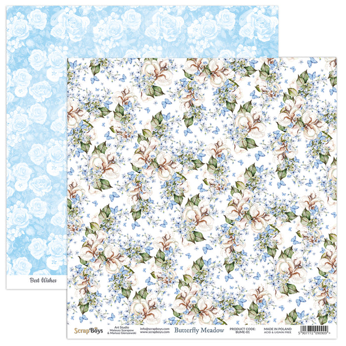 Butterfly Meadow 01 Double Sided 12 x 12