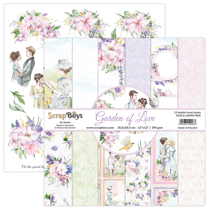 Garden of Love 12 x 12 Double Sided Pad