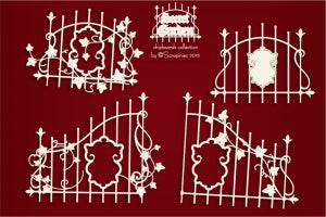 3567 Decorative Chips 14x14cm Secret Garden Ivy Fence