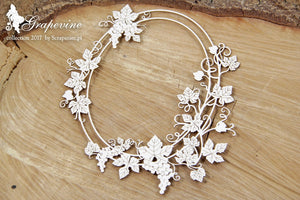 4485 Decorative Chips 12.5x14cm Grapevine Oval Frame 03