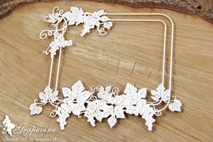 4488 Decorative Chips 12.5x14cm Grapevine Rectangle Frame 02