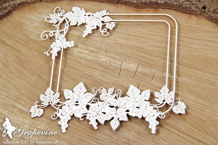 4488 Decorative Chips 12.5x14cm Grapevine Rectangle Frame 02