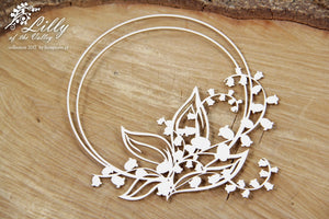 4503 Decorative Chips 11.5x11.5cm Lily of the Valley Round Frame 02