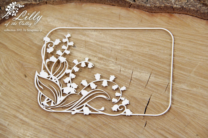 4504 Decorative Chips 11.5x9.5cm Lily of the Valley Rectangle Frame 01
