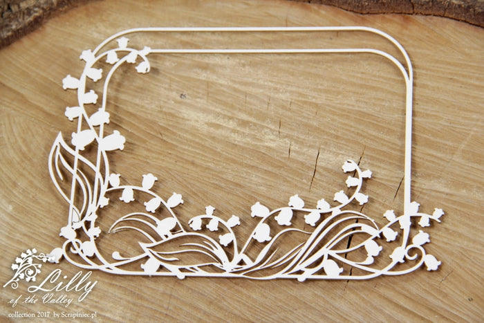 4505 Decorative Chips 10x14cm Lily of the Valley Rectangle Frame 02
