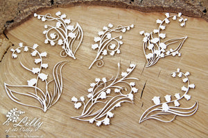 4507 Decorative Chips 14x14cm Lily of the Valley Bouquets