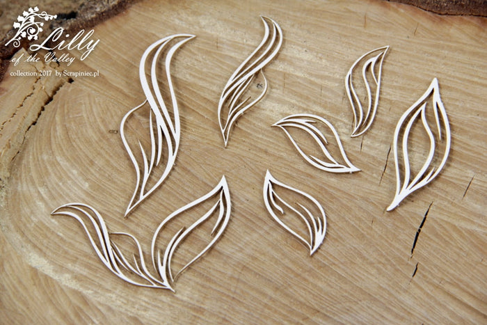 4509 Decorative Chips 9.5x9.5cm Lily of the Valley Leaves