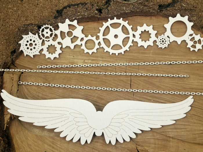 4748 Decorative Chips  Steampunk Flying Hearts XL Elements
