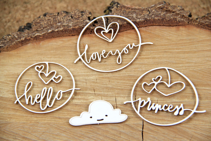4951 Decorative Chips 10x10cm Clouded Hearts Princess