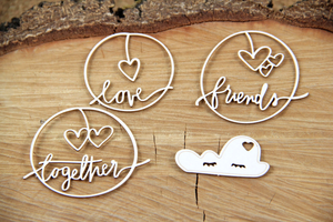 4953 Decorative Chips 10x10cm Clouded Hearts Together
