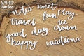 5123 Decorative Chips 14x14cm Summer Travel Inscriptions