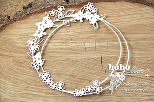 5155 Decorative Chips 9.5x9.5cm Boho Love Round Frame