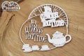 5382  Decorative Chips 9.5x9.5cm Wonderland Always a Tea Time