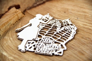 5387  Decorative Chips 9.5x9.5cm Wonderland Follow the Rabbit