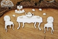 5393  Decorative Chips 9.5x9.5cm Wonderland Tea Party