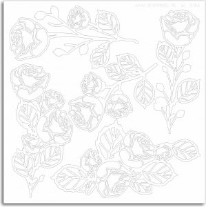 5784 Decorative Chips 14x14cm Roses Flowers