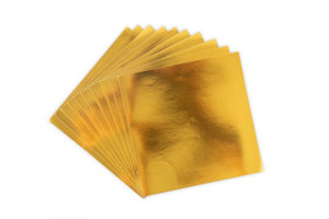 665258 Sizzix Surfacez Aluminum Metal Adhesive Sheets 6 x 6 Gold