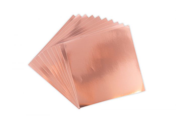 665259 Sizzix Surfacez Aluminum Metal Adhesive Sheets 6 x 6 Rose Gold