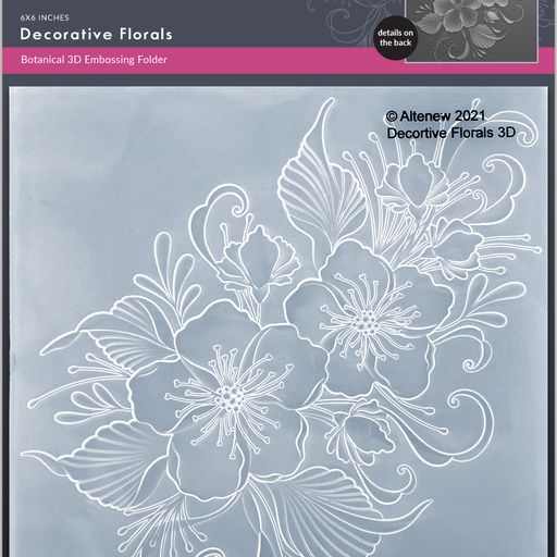 ALT6116 Decorative Florals 3D Embossing Folder
