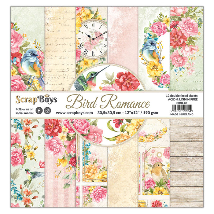 Bird Romance 12 x 12 Double Sided Pad