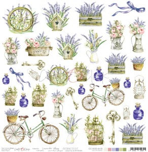 Lavender Bliss Extras to Cut 12 x 12 Single Sided