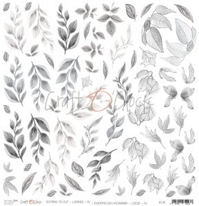Leaves IV Extras to Cut 12 x 12 Single Sided