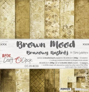 Basic Brown Mood 12 x 12 Double Sided Mixed Media