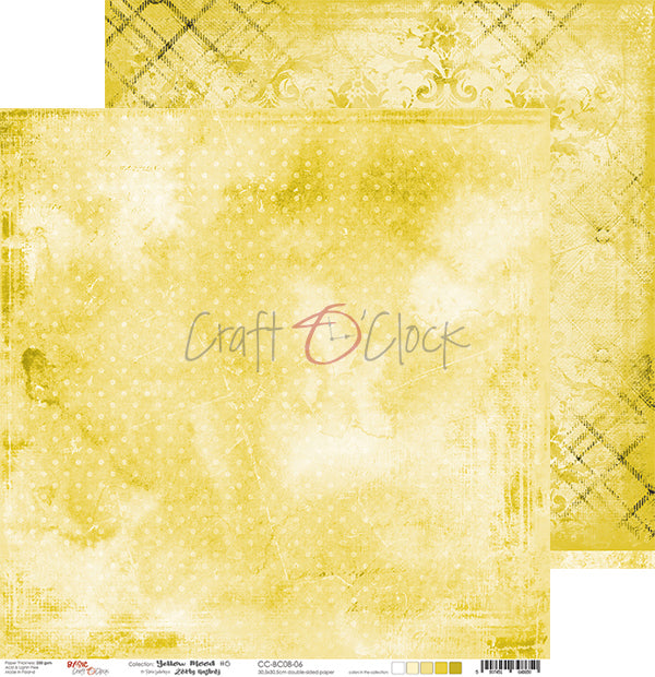 Basic Yellow Mood #6  Double Sided 12 x 12