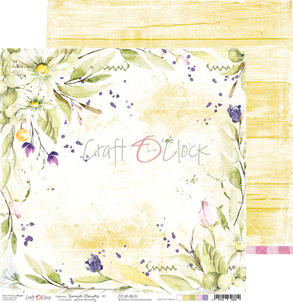Summer Flowers #1 Double Sided 12 x 12