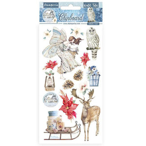 DFLCB33 Chipboard 15 x 30 Winter Tales Christmas Elements