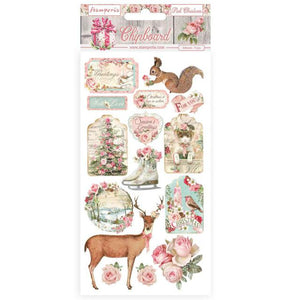 DFLCB37 Chipboard 15 x 30 Pink Christmas