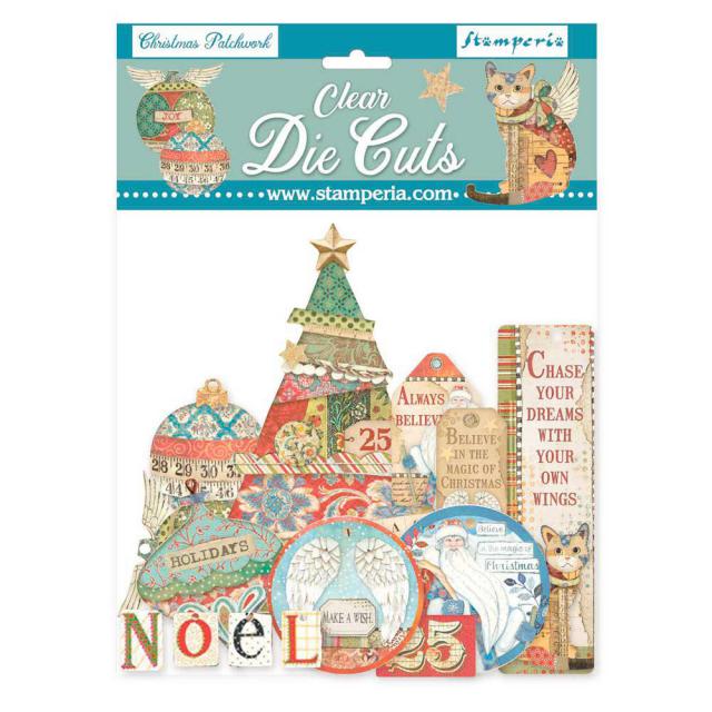 DFLDCP08 Die Cuts Clear Christmas Patchwork