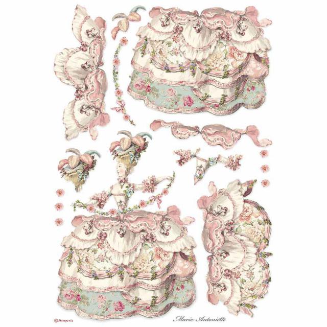 DFSA3074 Rice Paper A3 Lady Pink