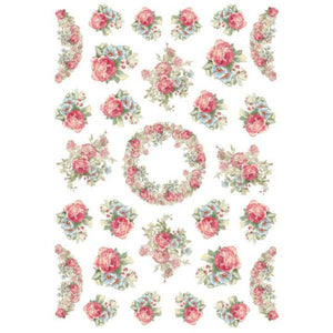DFSA4207 Rice Paper A4 Garland of Roses