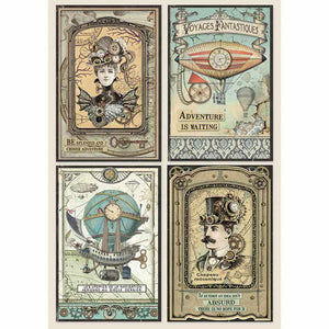 DFSA4368 Rice Paper A4 Voyages Fantastiques Cards
