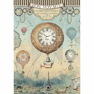 DFSA4370 Rice Paper A4 Voyages Fantastiques Balloon