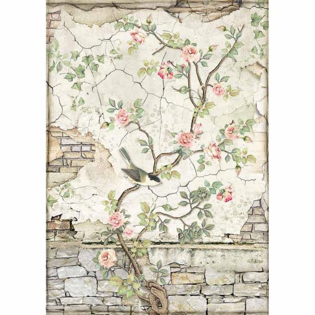 DFSA4446 Rice Paper A4 Little Bird on Branch