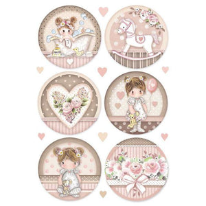 DFSA4451 Rice Paper A4 Little Girl Round