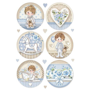 DFSA4453 Rice Paper A4 Little Boy Round