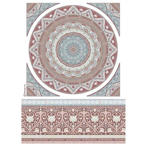 DFSA4463 Rice Paper A4 Mandala Lace