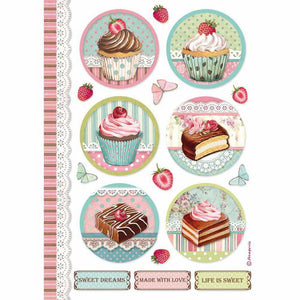 DFSA4503 Rice Paper A4 Round Mini Cakes