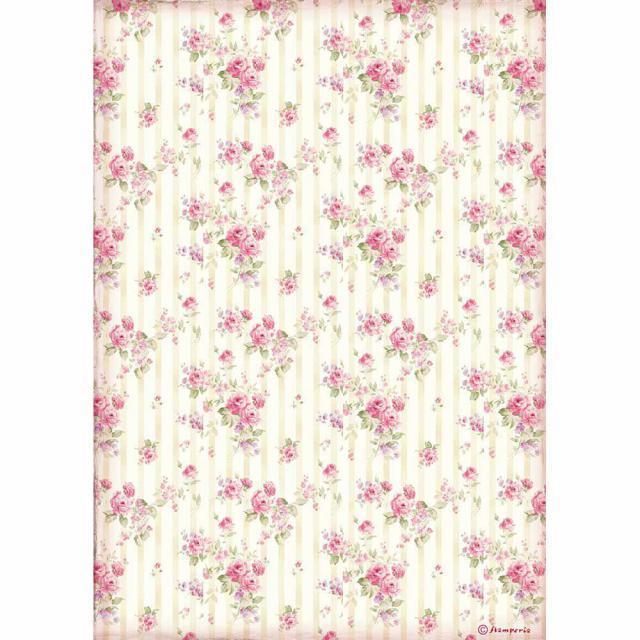 DFSA4505 Rice Paper A4 Rose Wallpaper