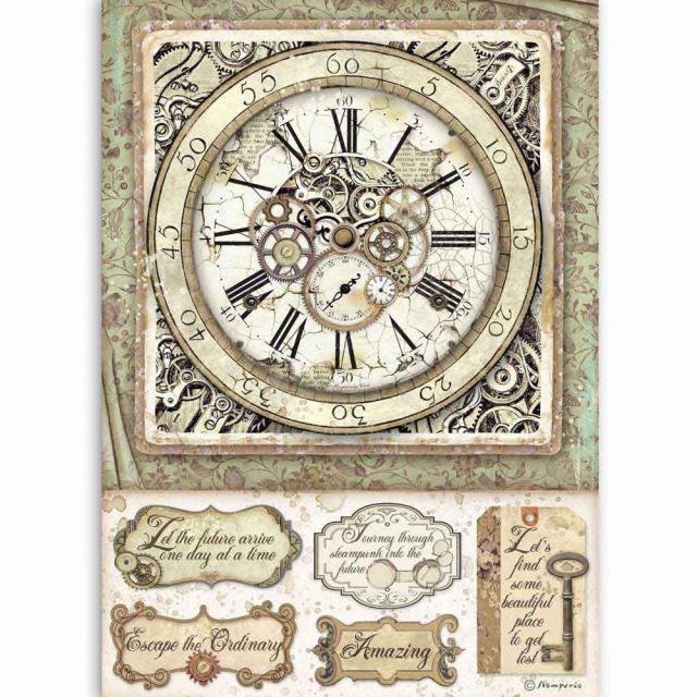 DFSA4519 Rice Paper A4 Lady Vagabond Clock Wth Mechanisms