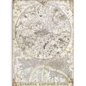 DFSA4522 Rice Paper A4 Lady Vagabond Strange London Guide