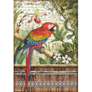 DFSA4531 Rice Paper A4 Amazonia Parrot