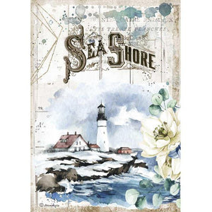 DFSA4558 Rice Paper A4 Romantic Sea Dream Sea Shore